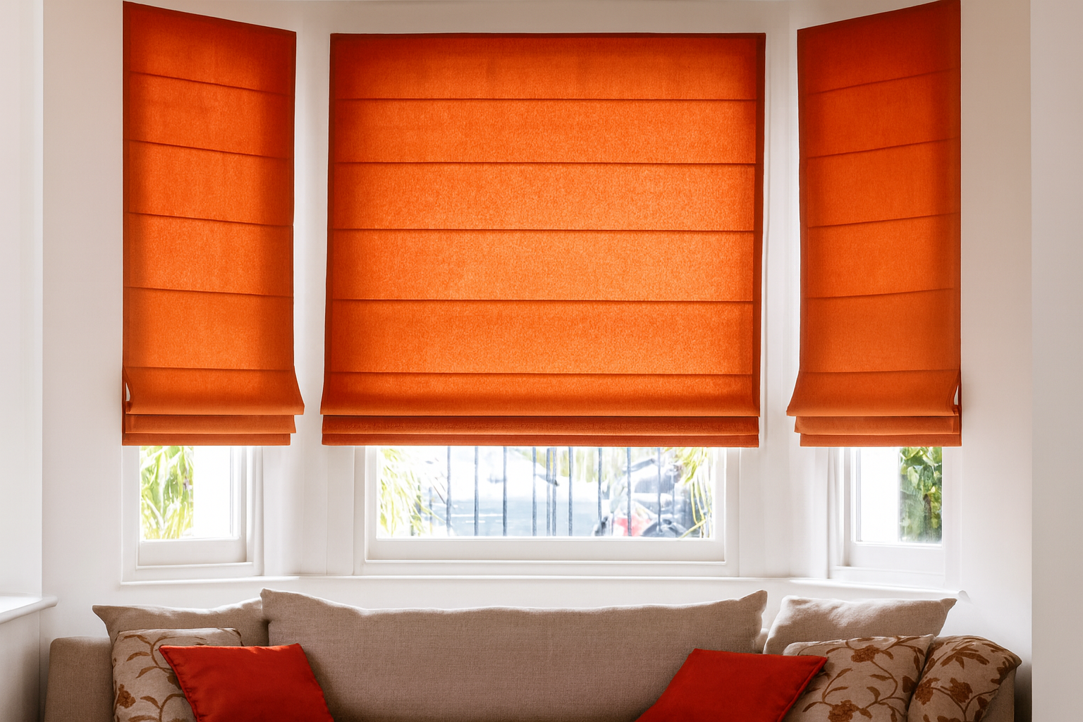 Roman blinds - soft foldable fabric